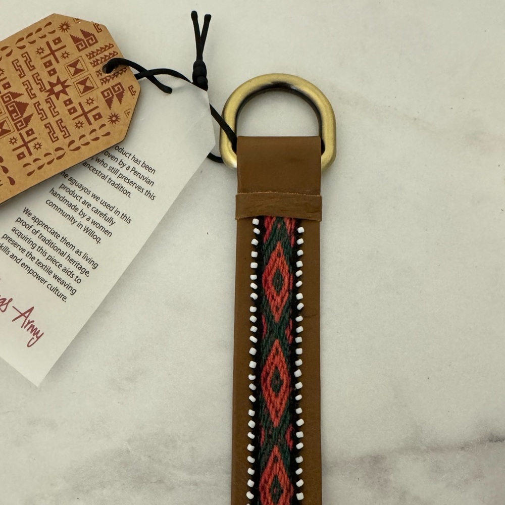Handmade Peruvian Leather Dog Belt (small)